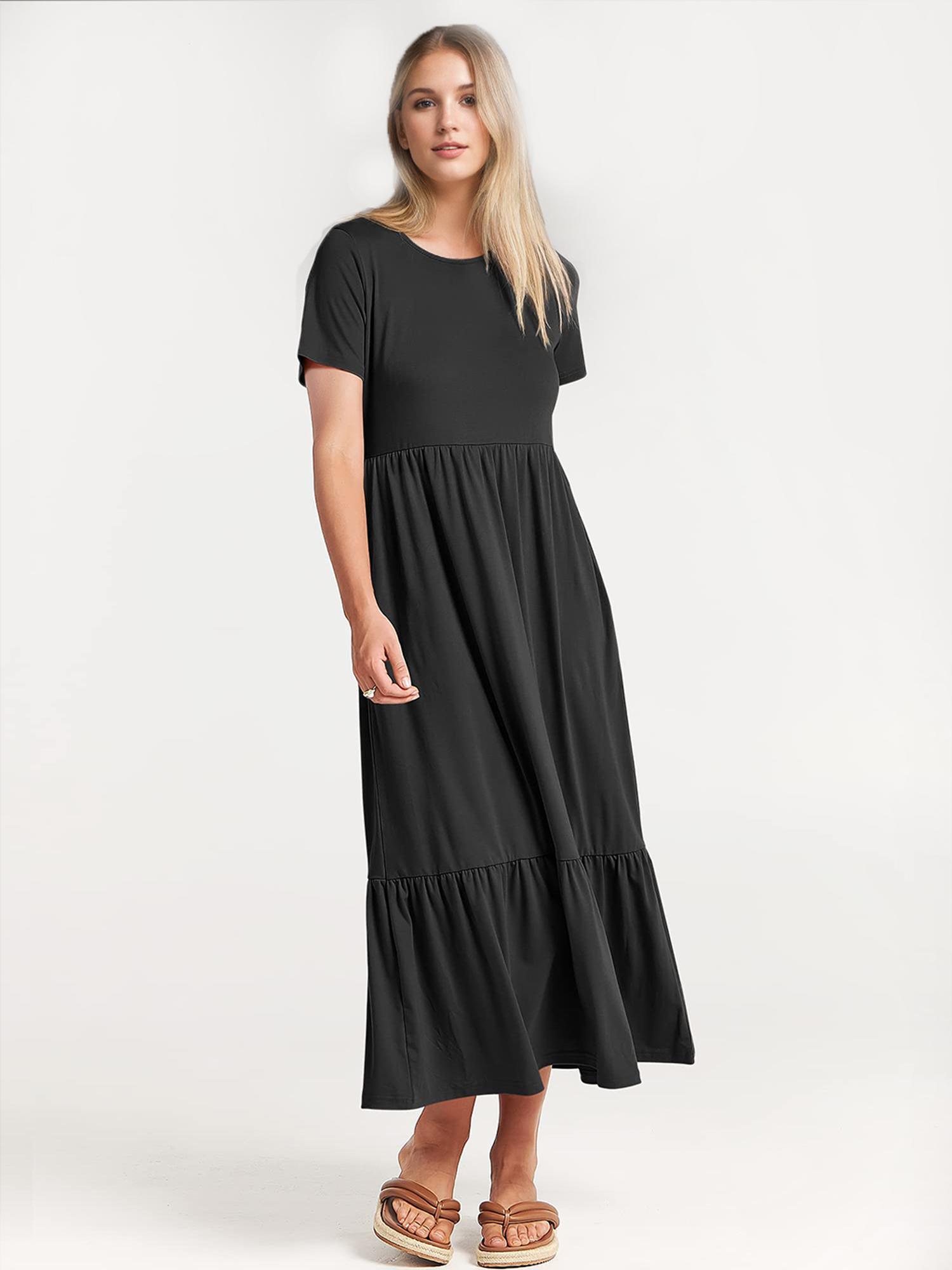 EASTHER Women's Summer Dresses Casual Short Sleeve...