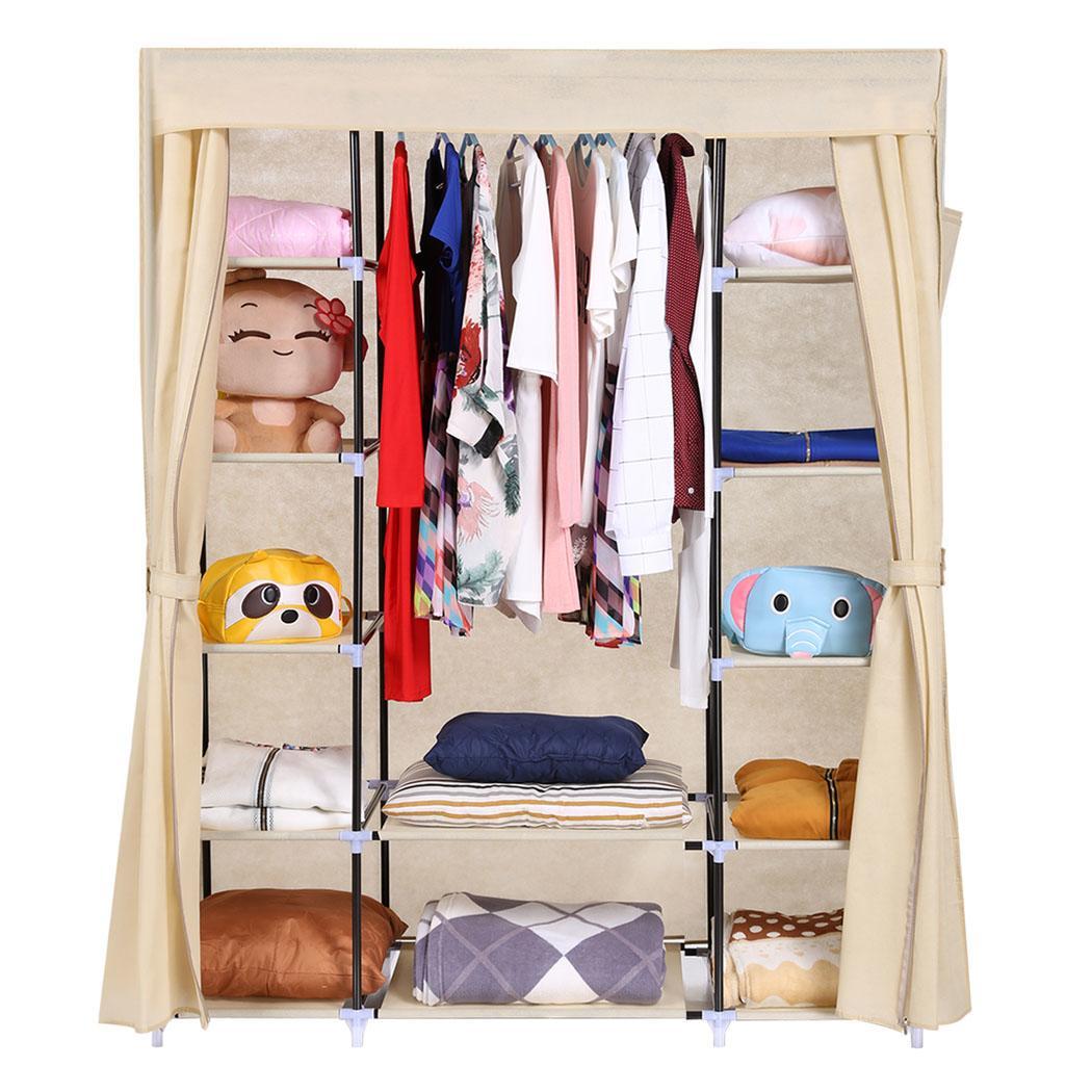 67 034 Portable Closet Storage Anizer Wardrobe Clothes Rack Accessories Furniture Portable Closet And Shoe Anizers Using Plastic Cover Added 5 Tier