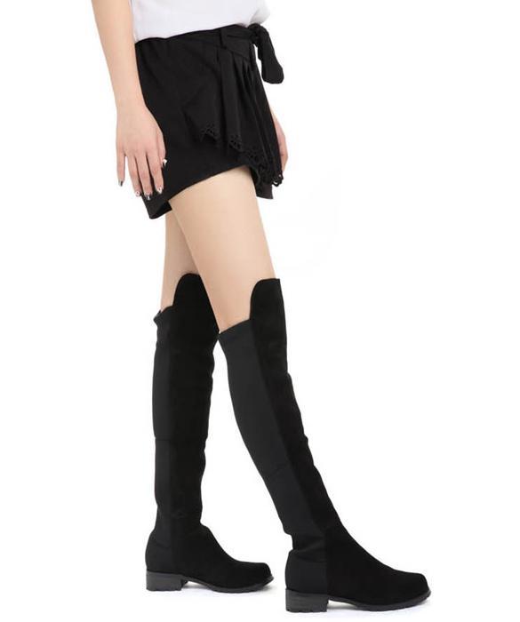 wide leg thigh high boot