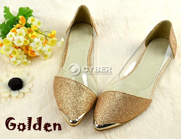 clear flat dress shoes