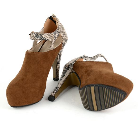 suede snakeskin booties