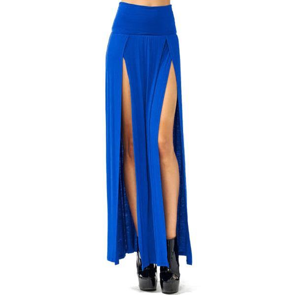 New Popular Trends High Waisted Double Slits Sexy Women Maxi Skirt Esy1 4 Colors Ebay 6313