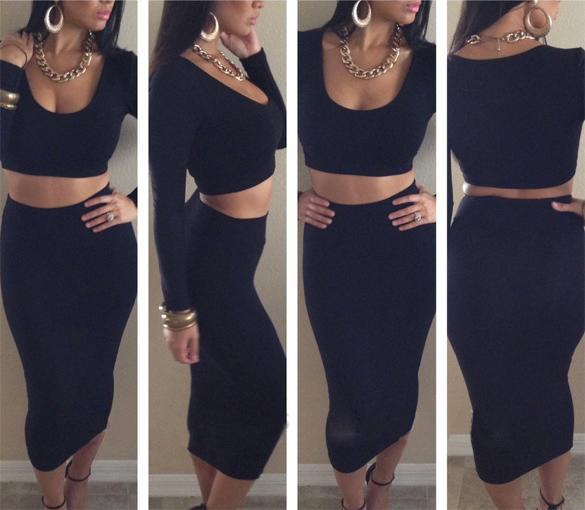 2 piece high waist outfit