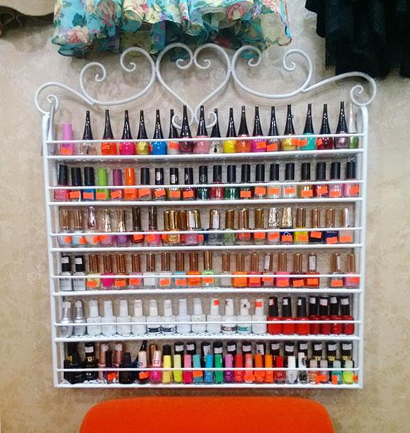 Metal Wire Nail Polish Display Organizer Wall Rack (Hold 90 to 126