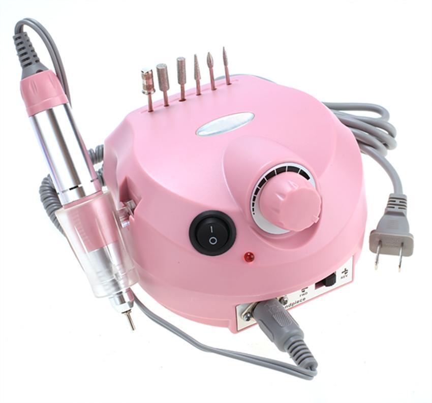 110V Pink Acrylic Electric Nail Drill File Buffer Bit Manicure Pedicure