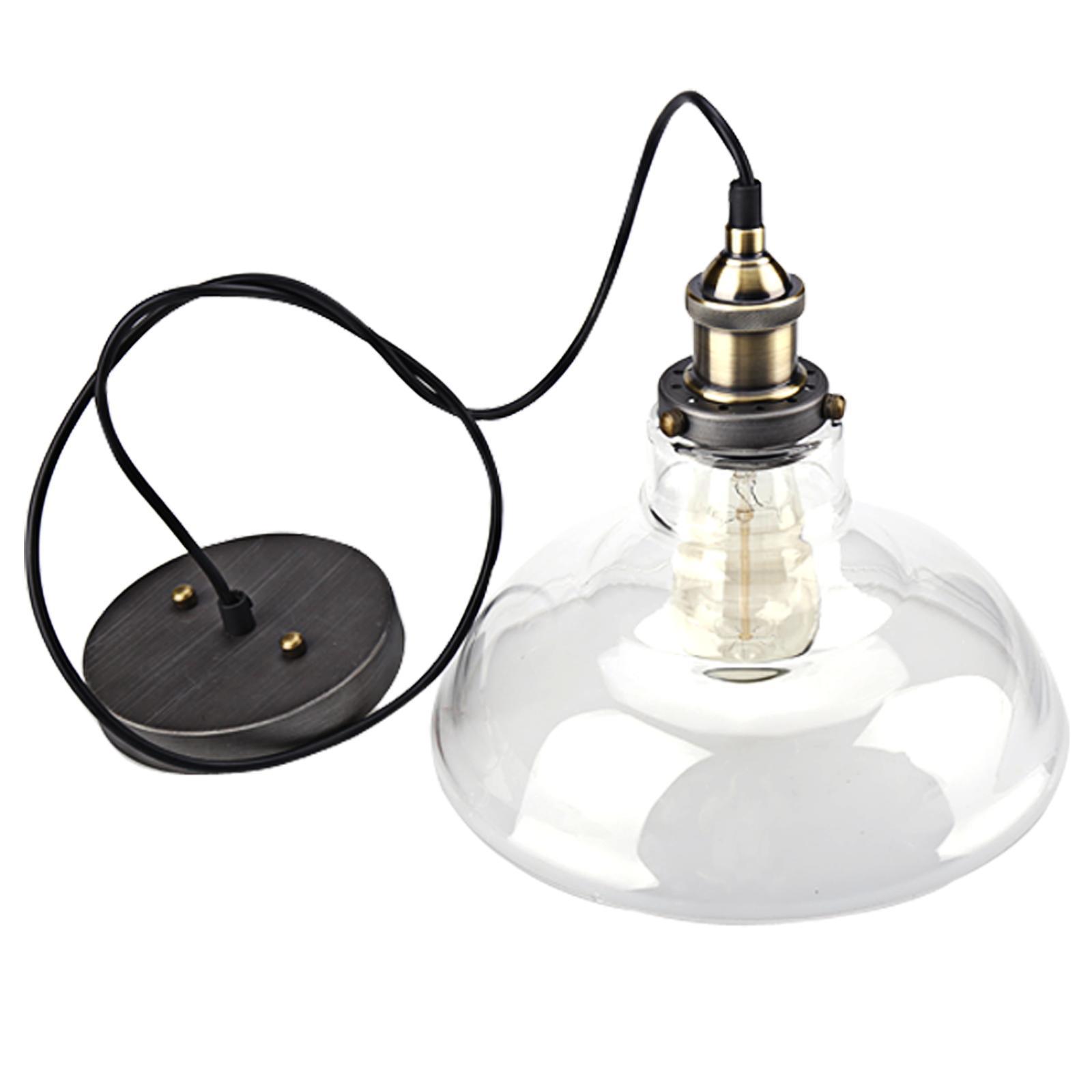 Industrial Modern DIY Ceiling Lamp Light Glass Pendant Lighting E27 Edison Bulbs eBay