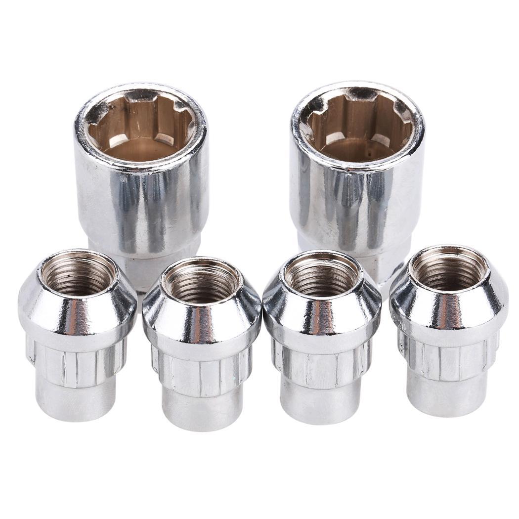 4PC EXTENDED CHROME STEEL LUG NUT LOCK SET W/ 2 KEYS CAR TRUCK SUV eBay