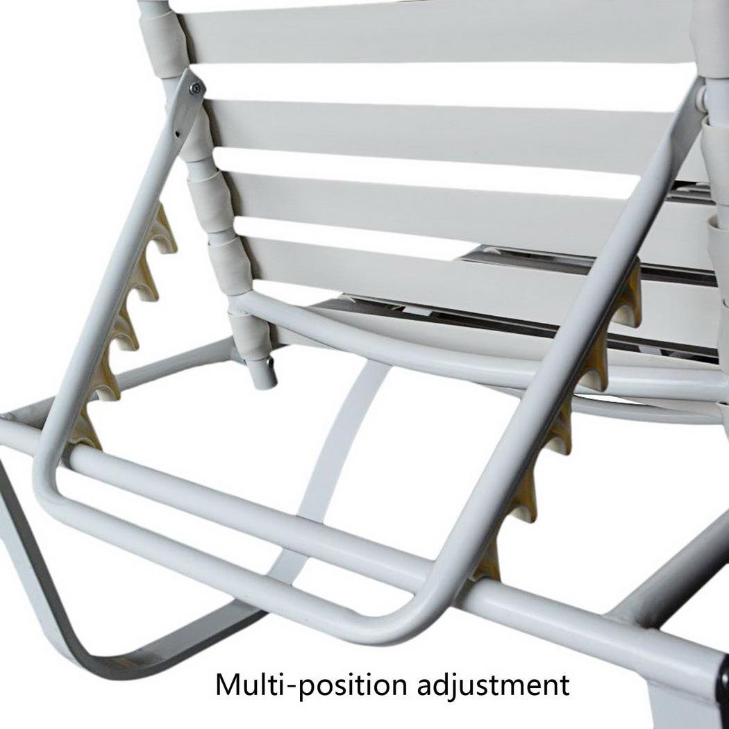 Steel Frame Aluminum Stackable Patio Chaise Lounge Chair White eBay