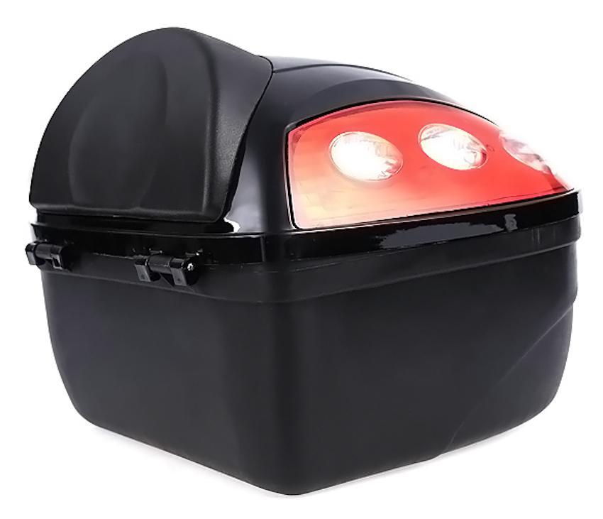 New Hard Scooter Motorcycle Luggage Trunk Top Case Storage Box Black