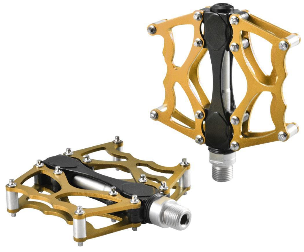 9/16" Bike Pedals Gold Hollow out MTB BMX DH Downhill Pedals Platform