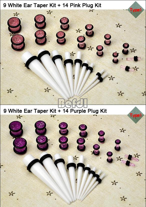 Ear Taper Kit Ear Plug Kit Ear Taper Stretching Kit Expanders Tapers