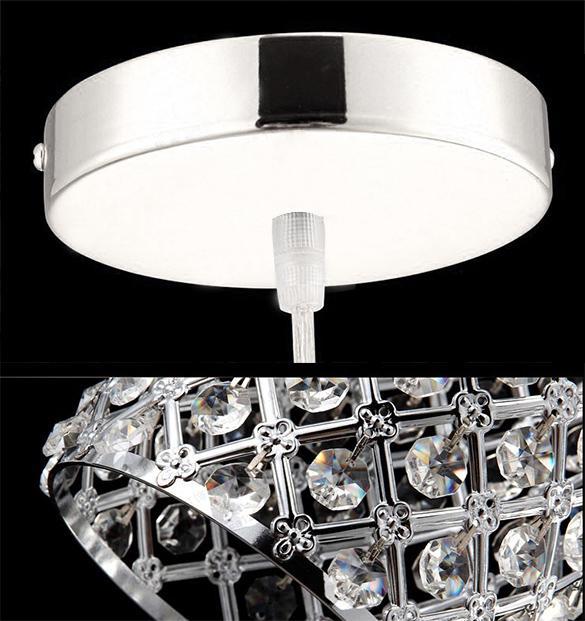 Modern Clear Crystal Ceiling Lighting Chandelier Lamp ...