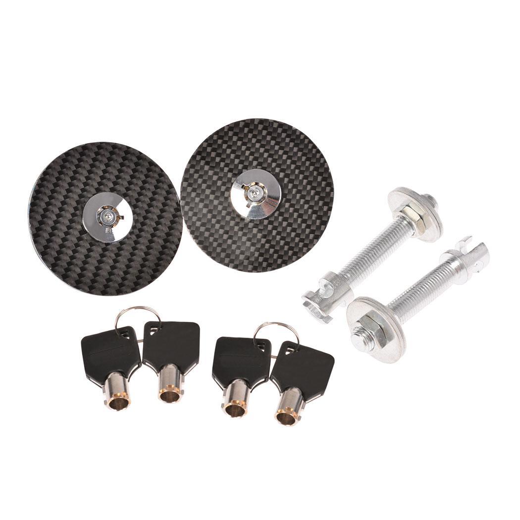 Universal Aluminum Alloy Bonnet Hood Pin Lock Kit Down Hood Lock Latch