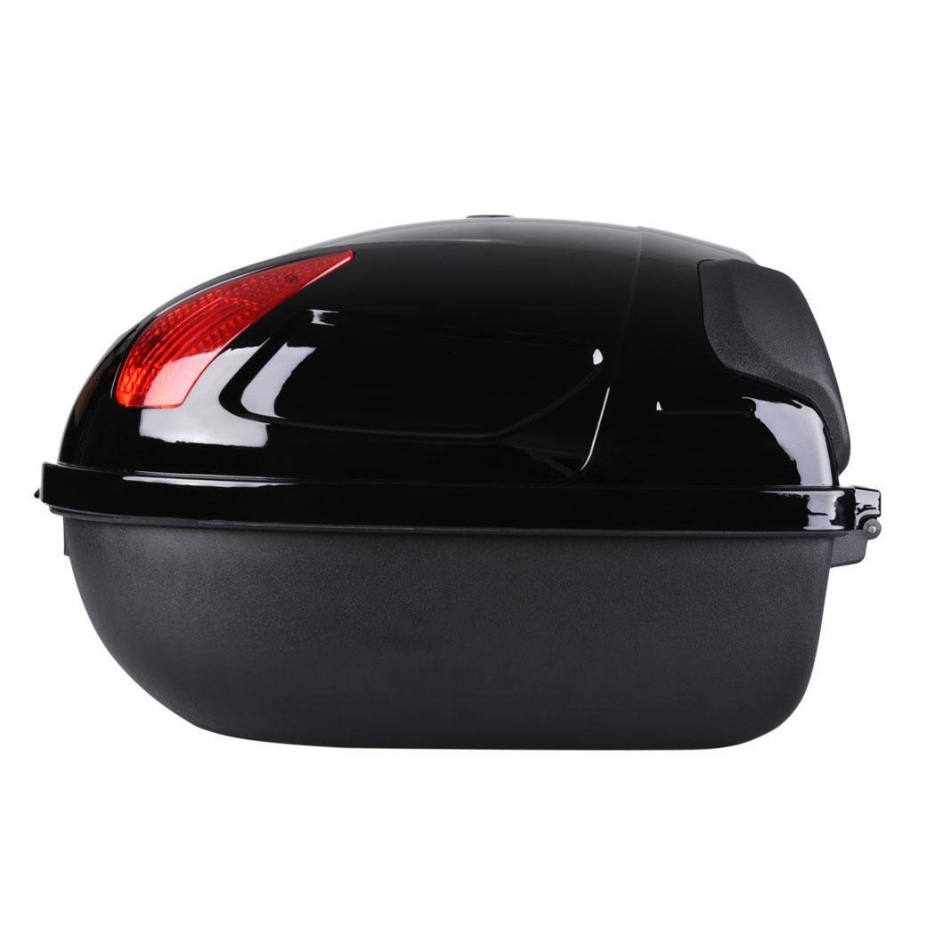 Black Hard Scooter Bike Luggage Big Rear Trunk Storage Box W/ keys
