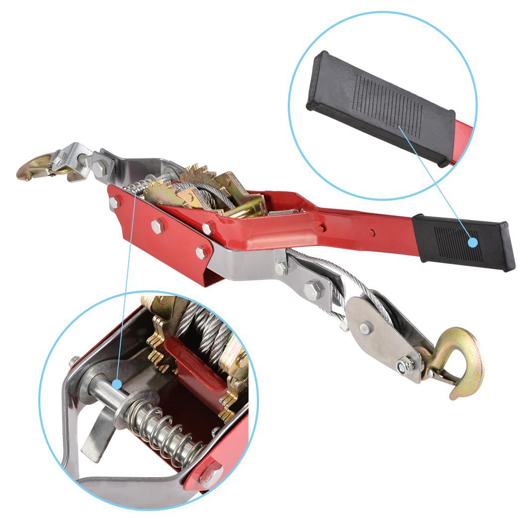 4 TON HEAVY DUTY 2 HOOK CABLE PULLER HAND WINCH TURFER FOR CARAVAN BOAT