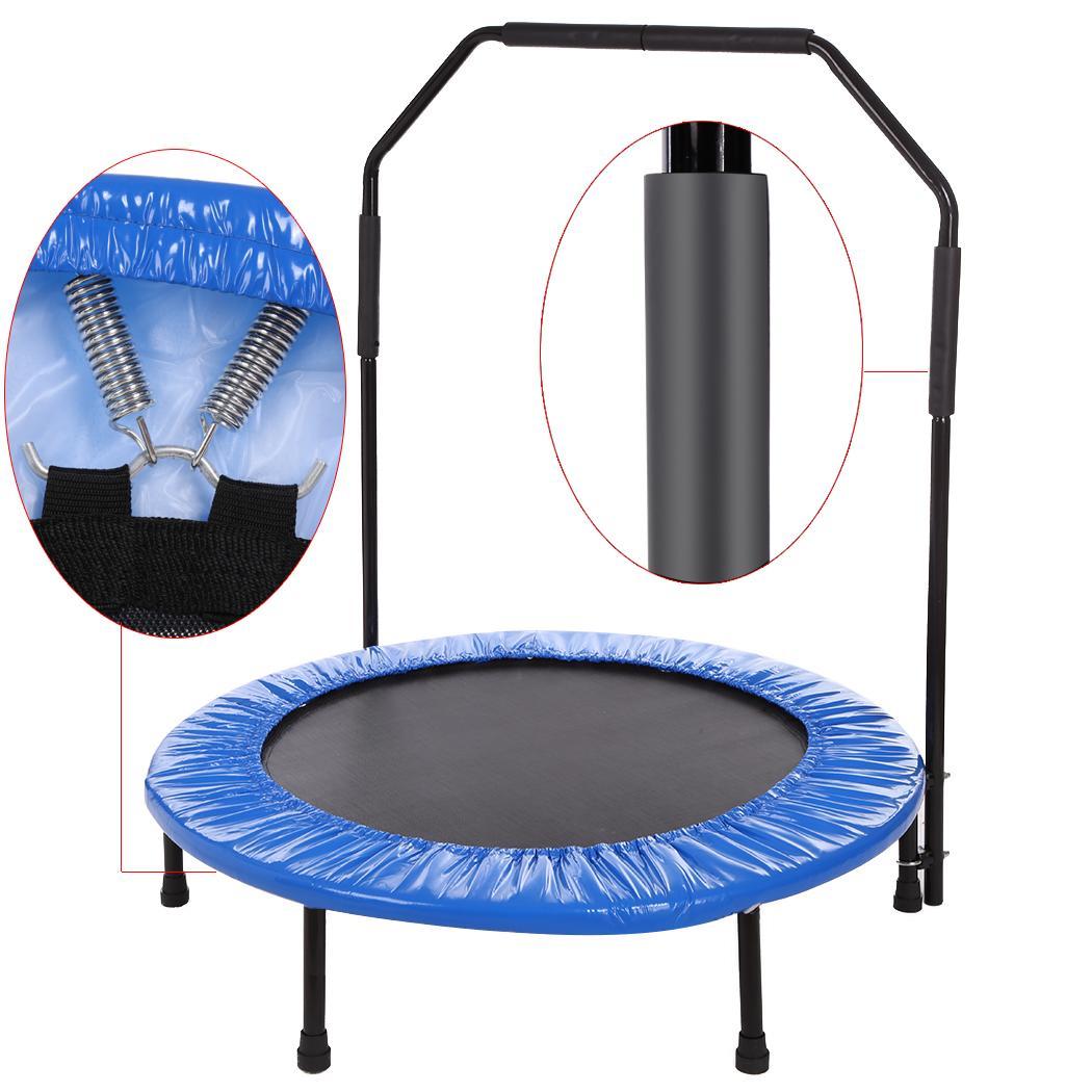 40 Inch Rebounder Trampoline Workout Folding Bar Included 6 Legs