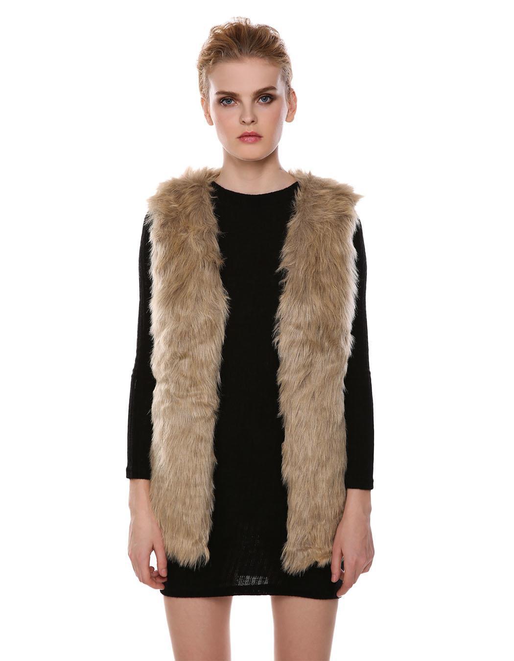 femme fausse fourrure gilet manteau sans manches femme fausse fourrure gilet manteau sans manches