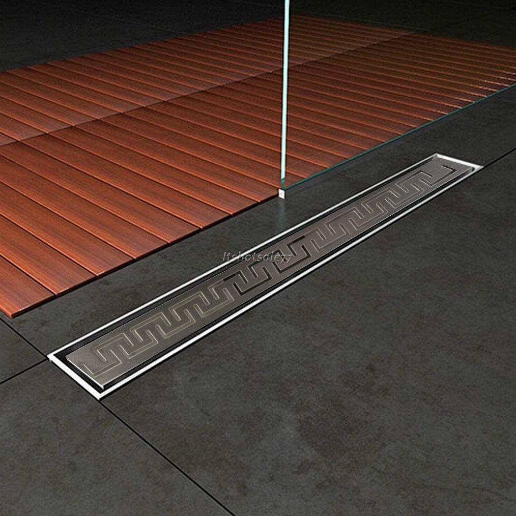 Bathroom Shower Grate Drain Gutters Outlet 900mm Stainless Steel New ...