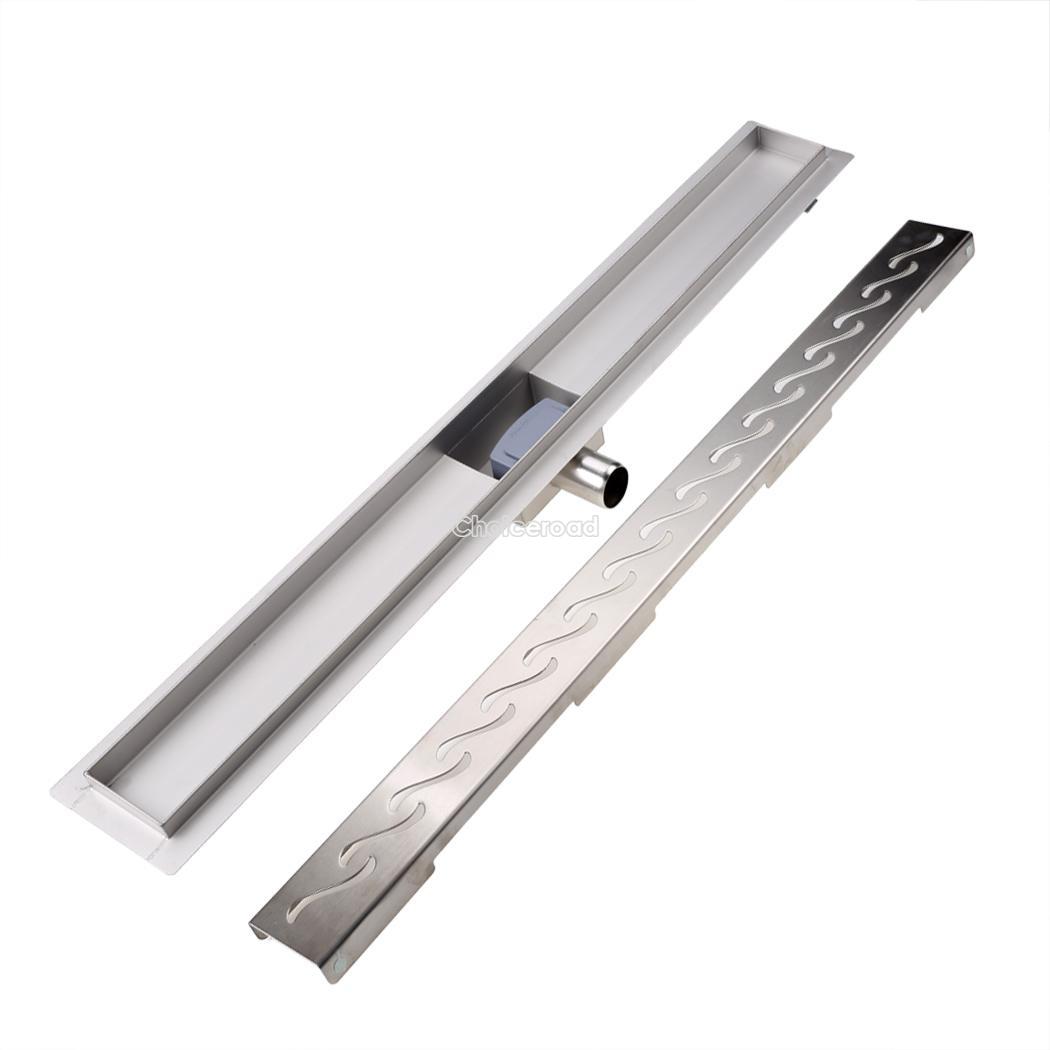 Bathroom Shower Drain Grate Gutters Channel Stainless Steel 800mm