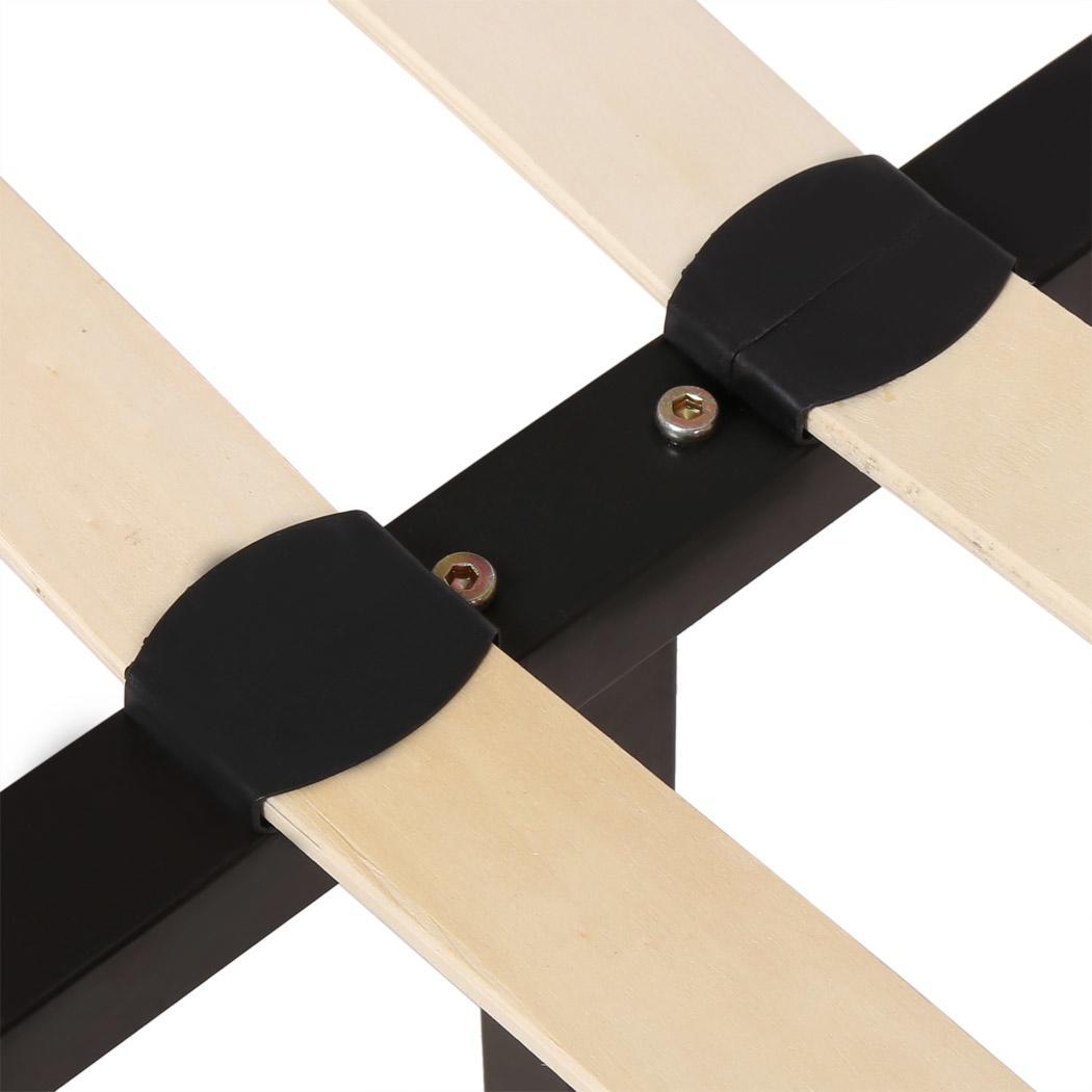 79" Metal Platform Bed Frame Wood Slats size Queen Brackets Frame