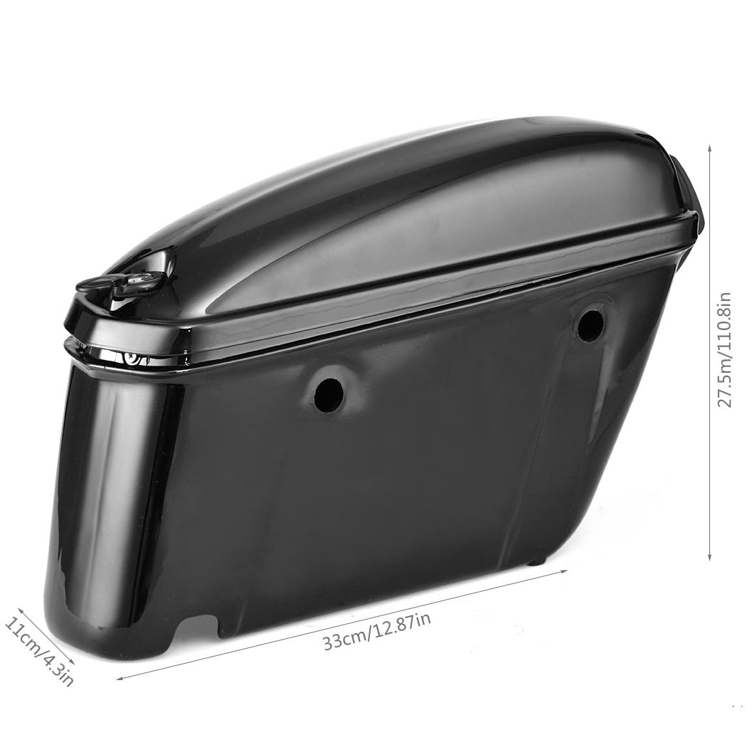 2 Pcs Motorcycle Trunk Hard Case Saddle Bags Saddlebags for Harley eBay