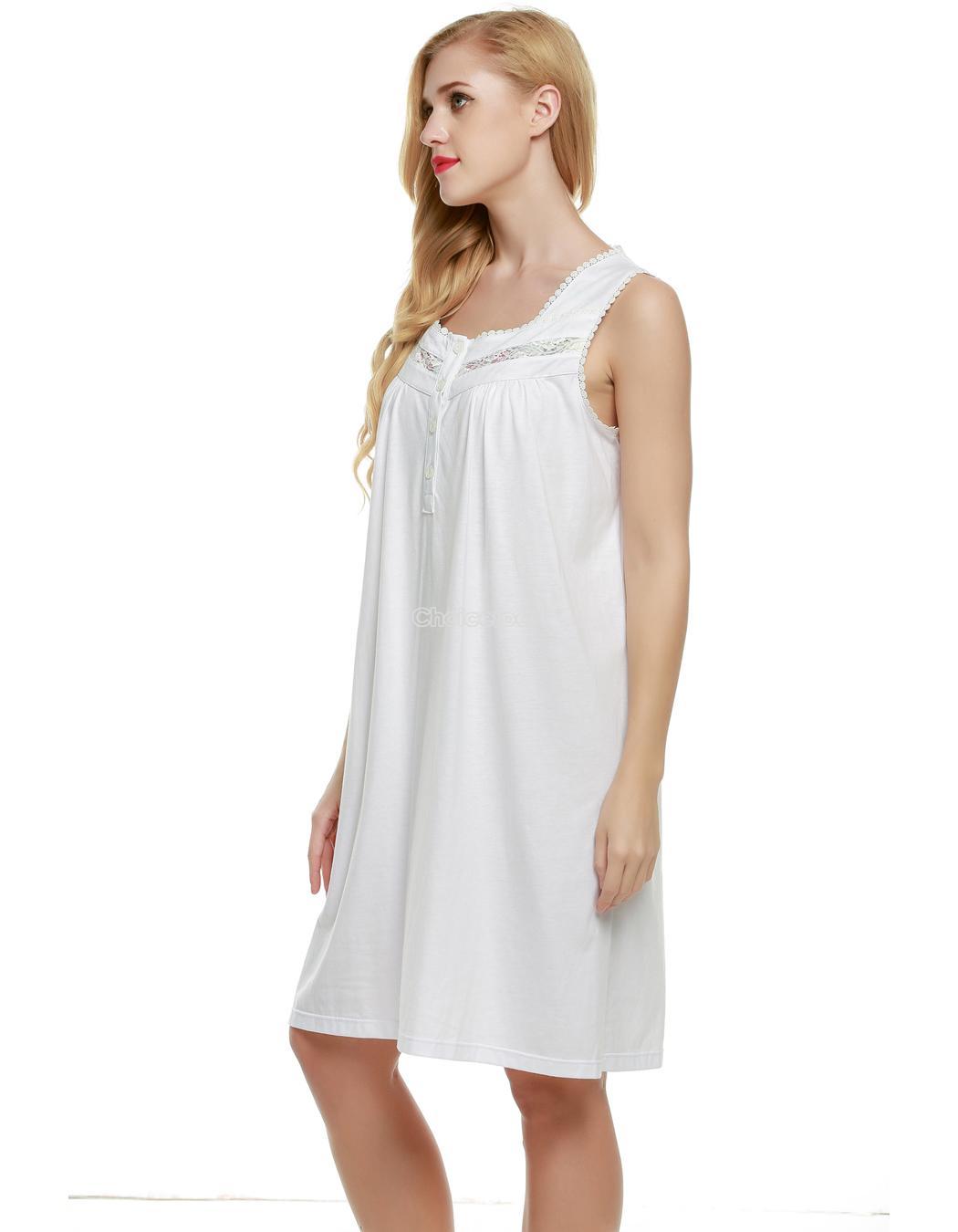 women's short sleeveless nightgowns