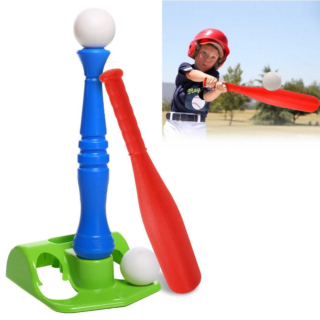 Children Plastic TBall Set, Toddler Kids Baseball Bat and Tee