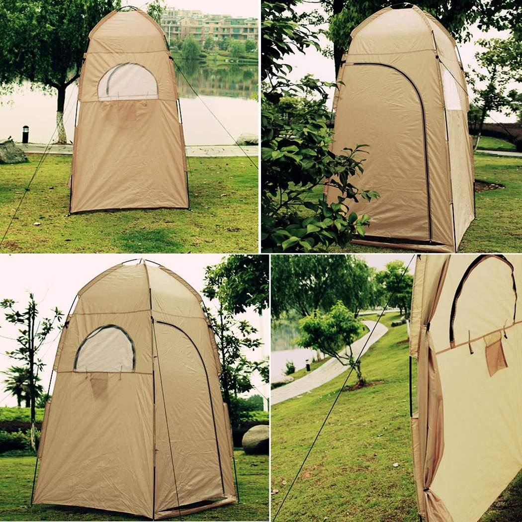 New Polyester Yellow Outdoor Shower Bathing Movable Dressing Zipper Locker ...