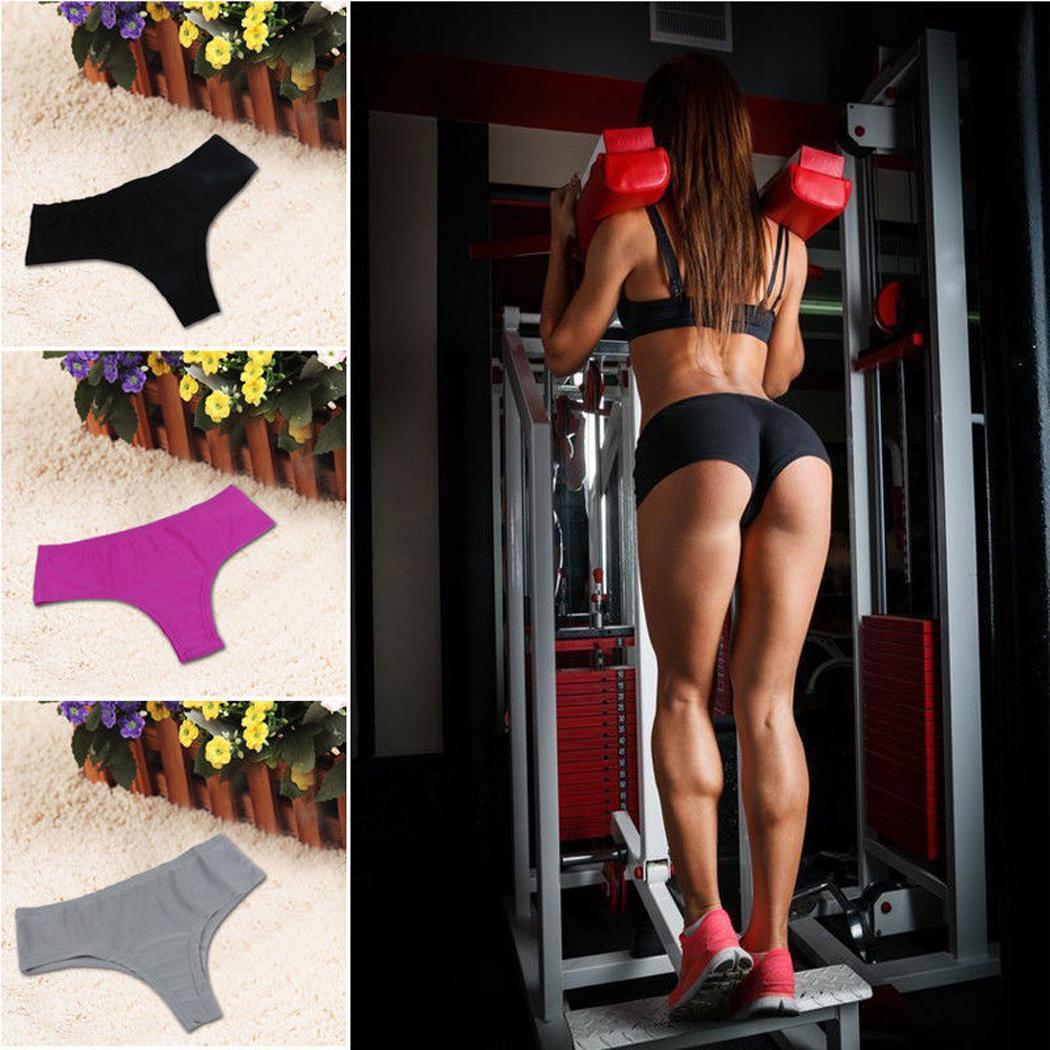 Women Sport Panties Seamless Underwear Sexy Yoga Workout Thongs GYM Running