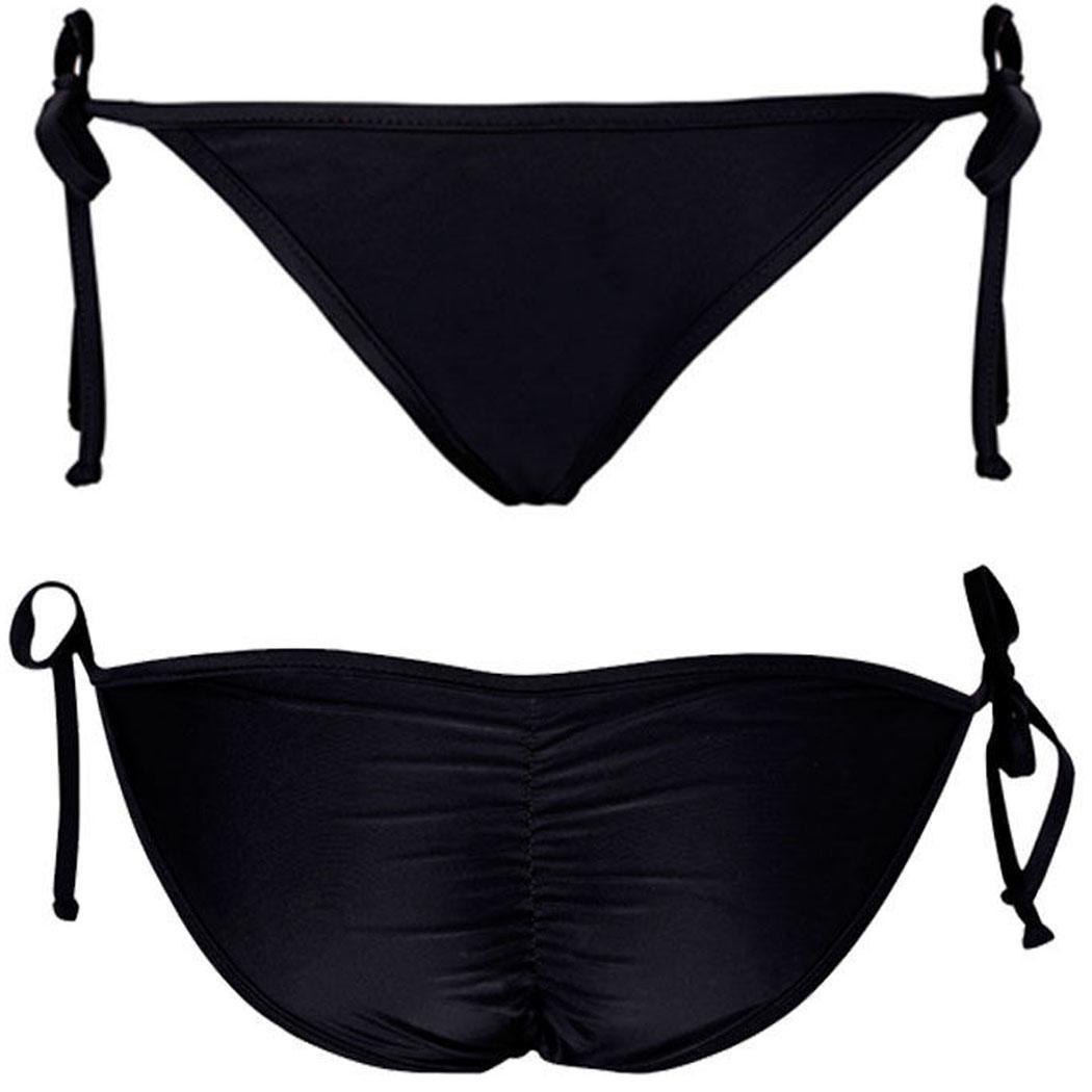 Women Tie Side Swimwear Sexy Scrunch Brazilian Ruched Semi Thong Bikini Bottom Ebay 