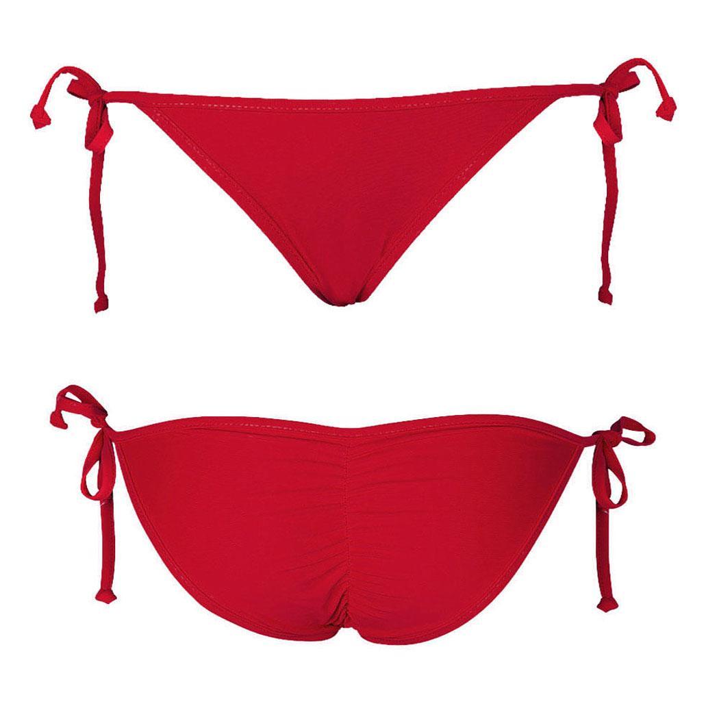 Women Tie Side Swimwear Sexy Scrunch Brazilian Ruched Semi Thong Bikini Bottom Ebay