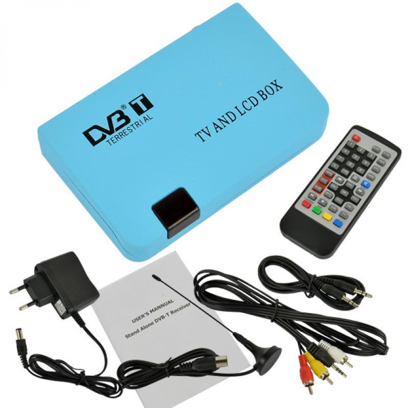 ESY1 Digital TV Box LCD VGA AV Tuner DVB T Free View Receiver Converter EU Plug