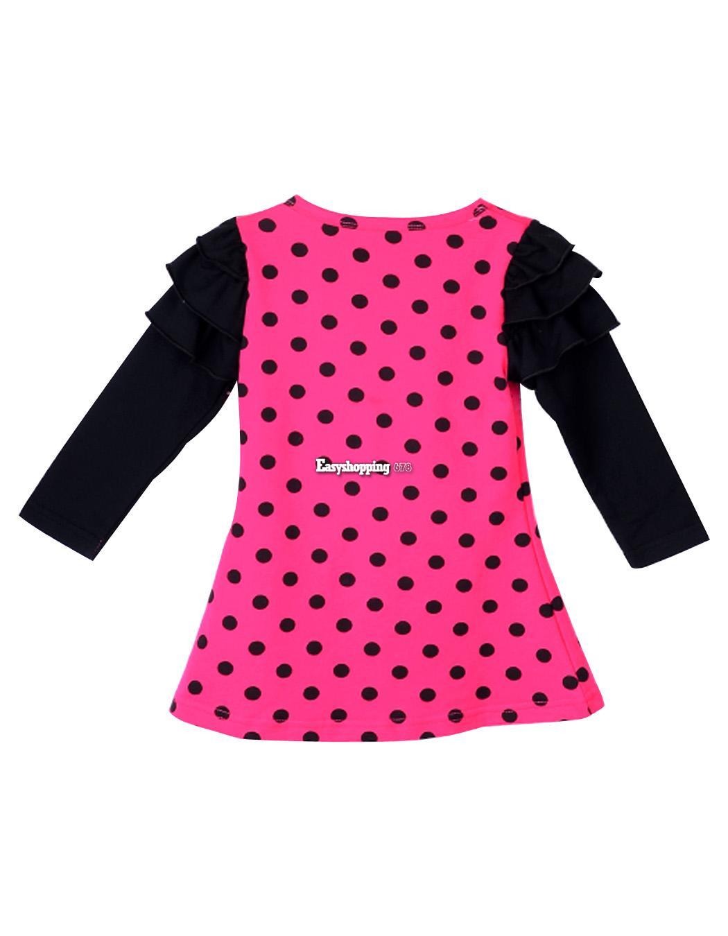 Hot Children Clothes Cute Girls Princess Lovely Dots One Piece Dress 4 Sizes
