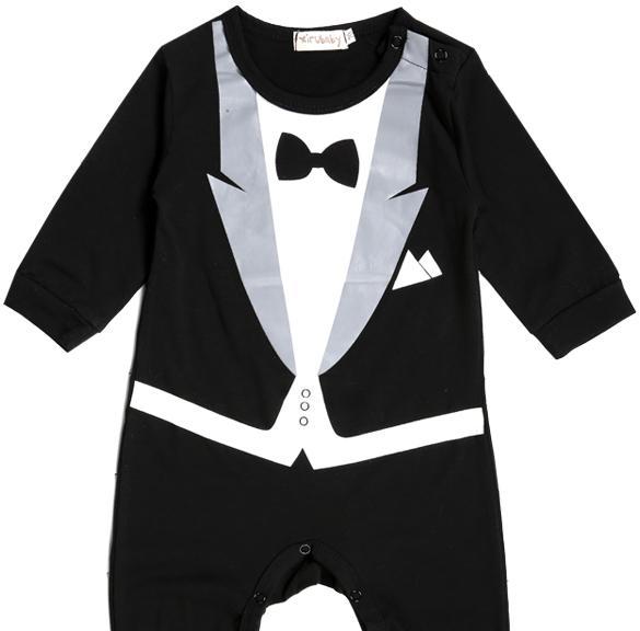1pc Kid Baby Boy Cotton Gentleman Romper Jumpsuit Bodysuit Clothes Outfit 0 24M