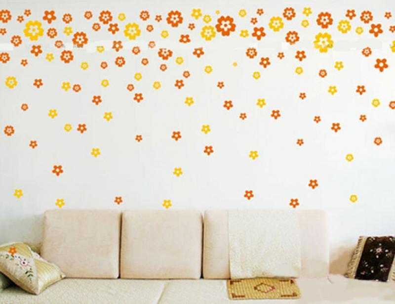N4U8 Good Yellow Flowers Removable Wall Decal Sticker Art Decor Your Home New