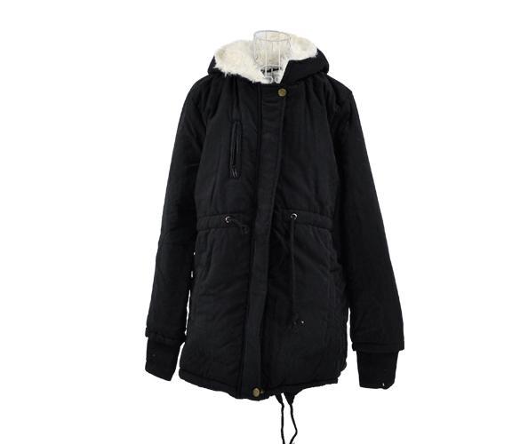 NEW Thicken Women's Winter Long Jacket Coat Fleece Hooded Hoodies Parka ...
