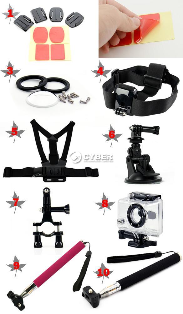Accessory Waterproof Housing Case Head Chest Mount Harness for GoPro Camera DZ88