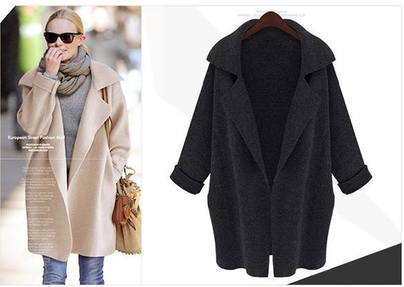 Womens Winter Warm Cardigan New Fashion Sweater Loose LONG Jacket Coat ...