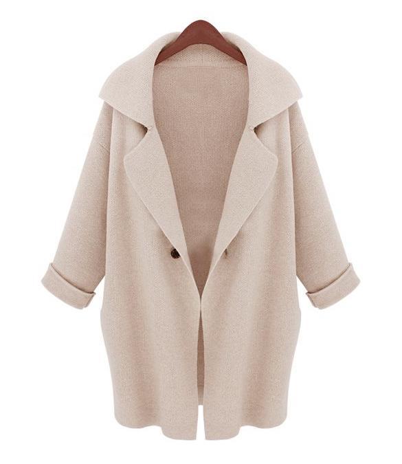 Womens Winter Warm Cardigan New Fashion Sweater Loose LONG Jacket Coat ...