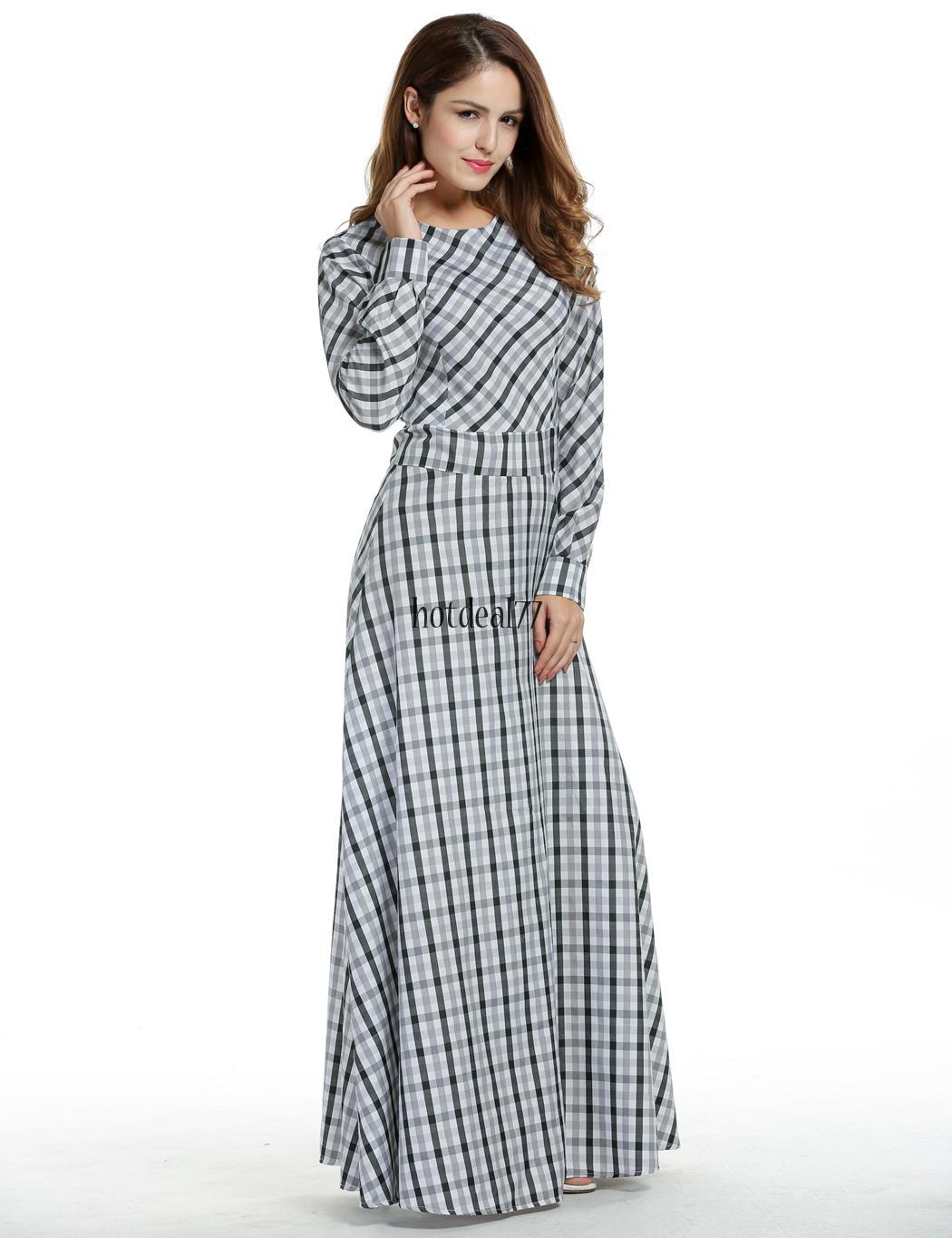 Women Casual Vintage Long Sleeve Party Cocktail Evening Long Maxi ...