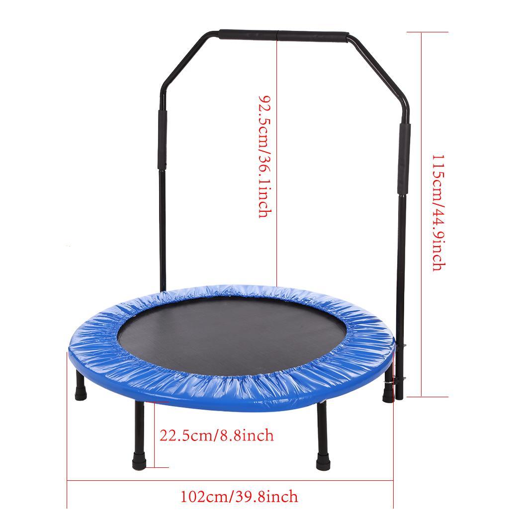 40 Inch Rebounder Trampoline Workout Folding Bar Included 6 Legs ...