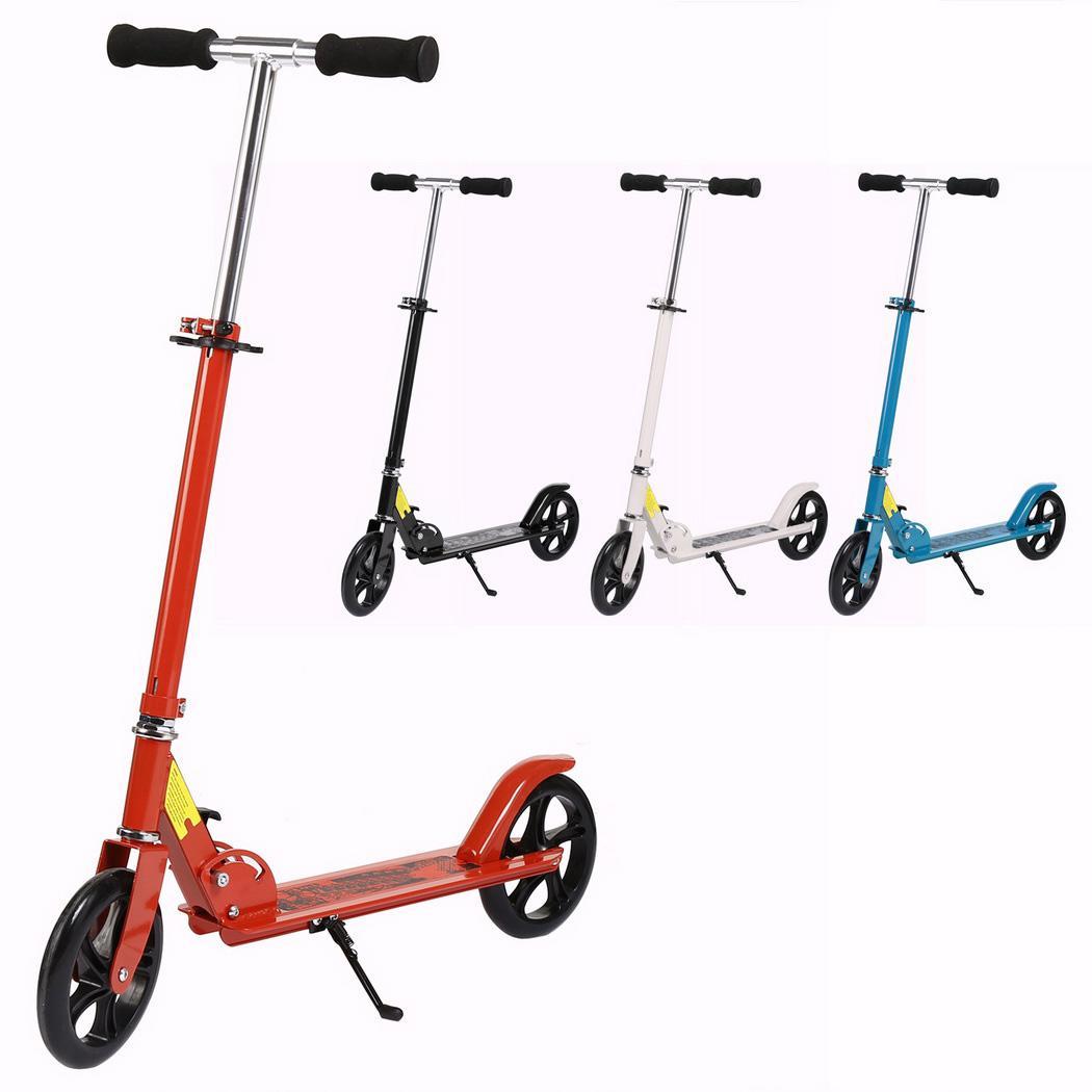 Adult Foldable 3 Levels Adjustable Height 2 Wheel Kick Scooter For Kids Adult Ebay