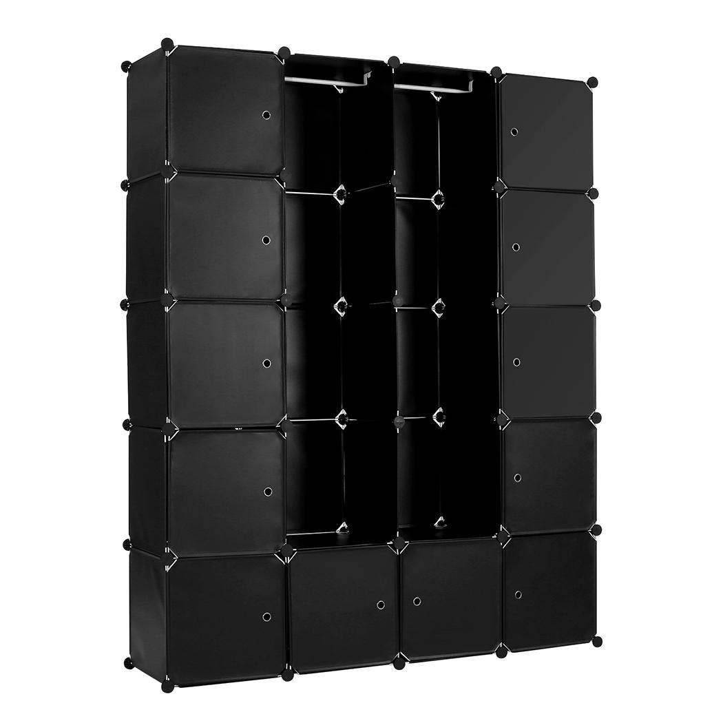 DIY Kleiderschrank Steckregal mit Türen Regalsystem Kleiderschrank