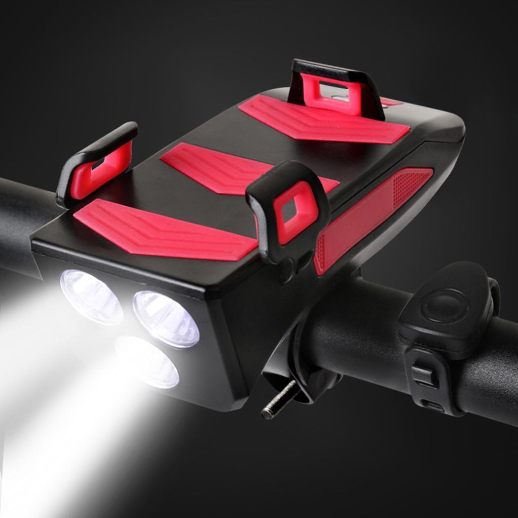4000mAh USB Fahrradlicht mit Fahrradhupe //Telefonhalter//Power Bank Wasserdicht