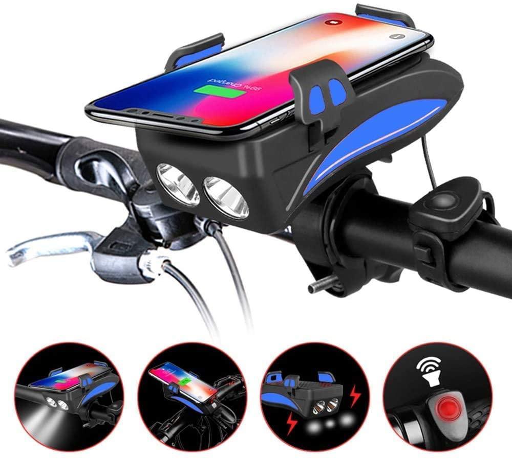 4000mAh USB Fahrradlicht mit Fahrradhupe //Telefonhalter//Power Bank Wasserdicht