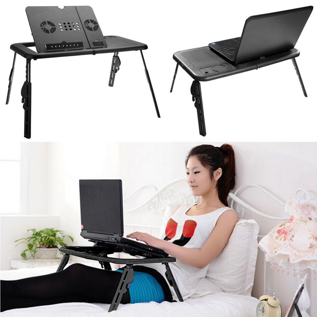 Homdox Laptop Desk Bed Cup Holder Computer Table Lap Desk Tray Notebook