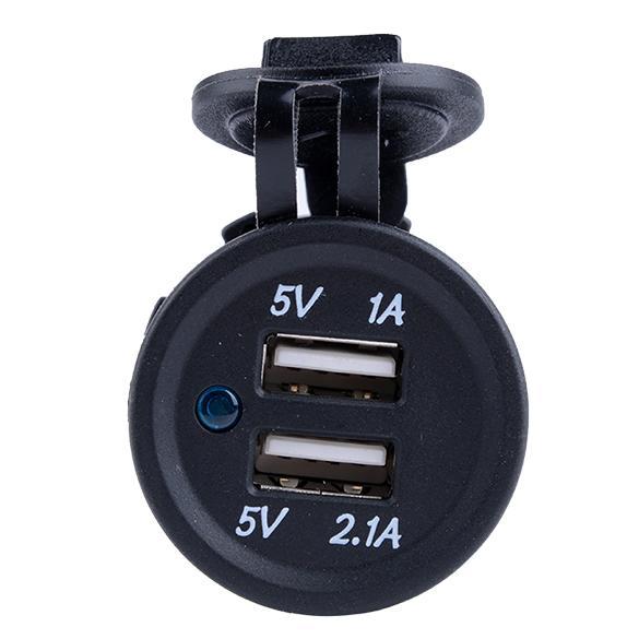 Dual USB 2.0 5V Charger Flush mount Socket 12V Volt DC Marine EN24H ...