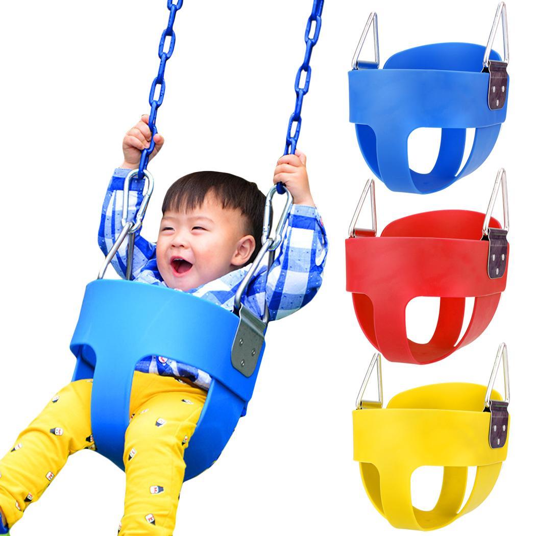 Full Bucket Swing For Baby Seat Set Playground Outdoors Play