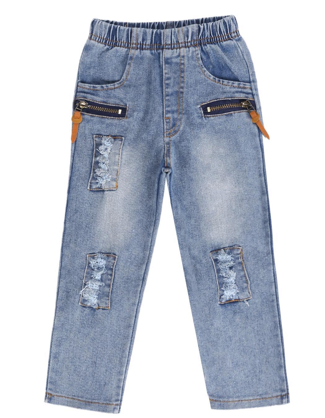 New Fashion Kids Children Boys Elastic Waist Jeans Denim Pants EH7E | eBay
