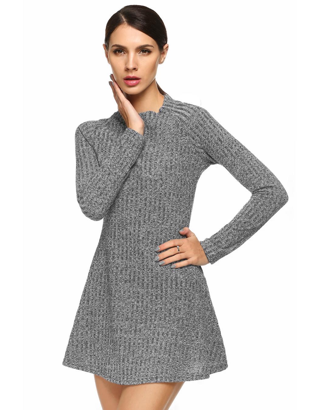Vestito donna mini abito casual maglia lunga smile strass maniche corte nuovo